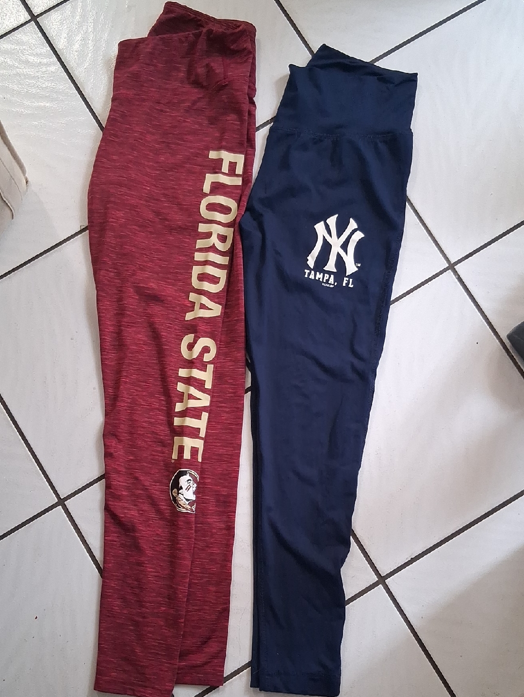 Florida State Girls' Maroon Leggings With Gold Logo